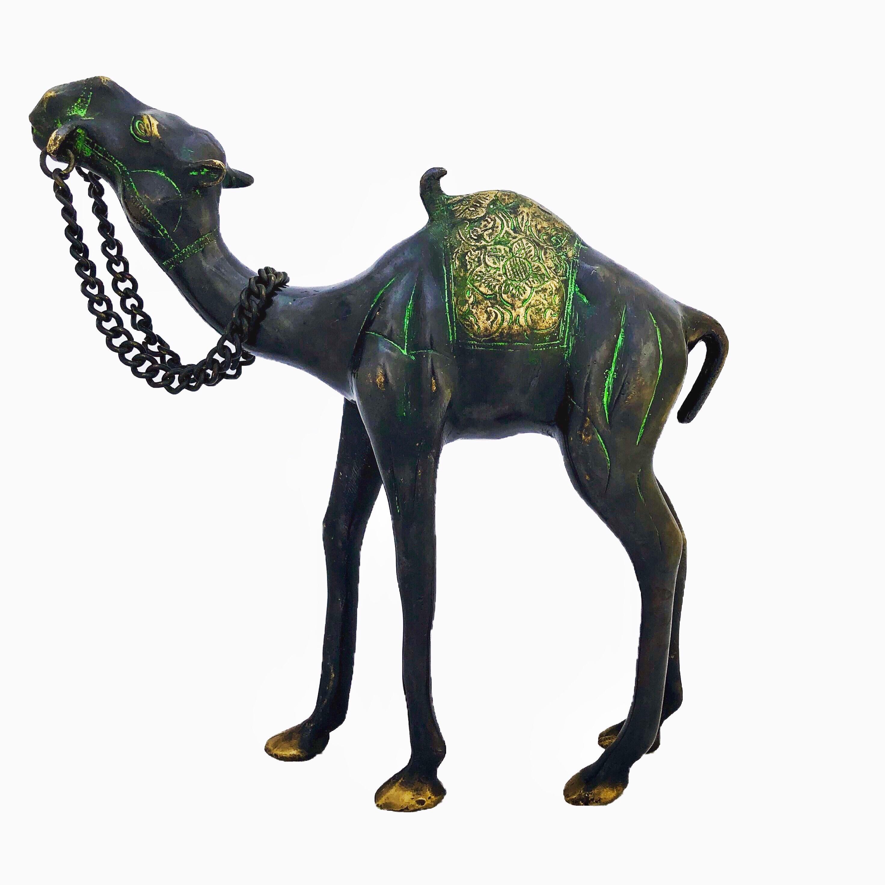 19th Century Etched Bronze Camel - Antique Animal Sculpture, North Africa For Sale 6