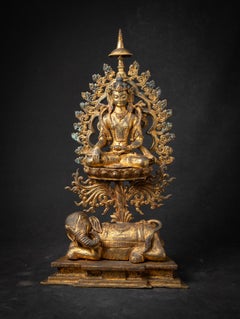 19th century Antique bronze Nepali Buddha statue from Nepal