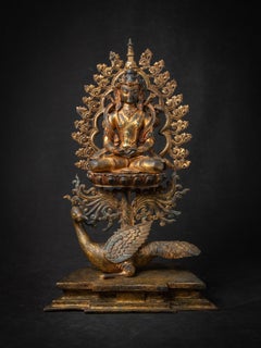 19th century Antique bronze Nepali Buddha statue from Nepal