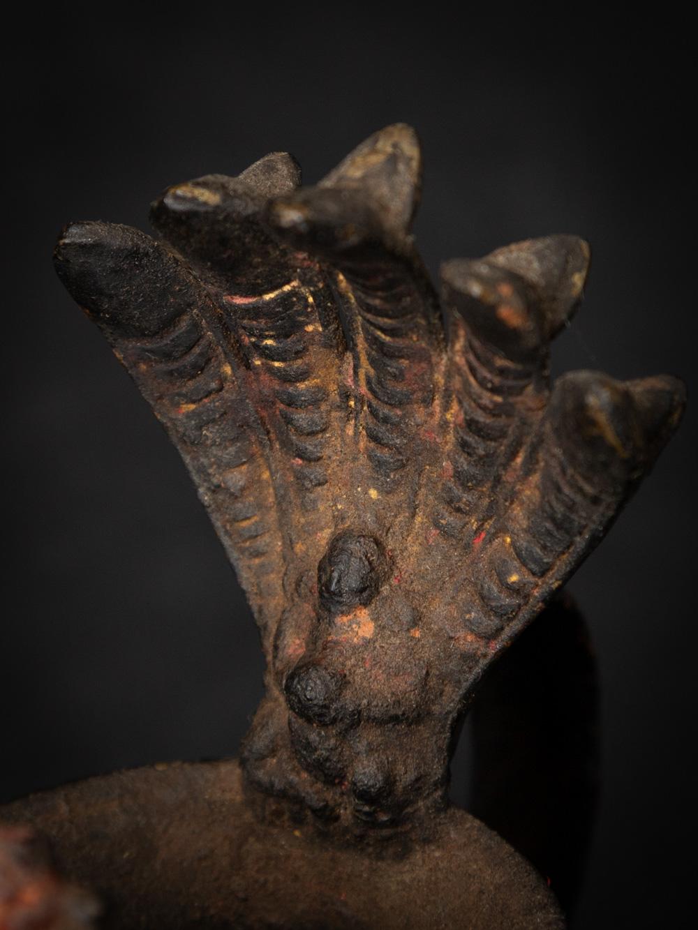 19th century antique bronze Nepali Oil lamp (Sukunda) with Ganesha figure 3