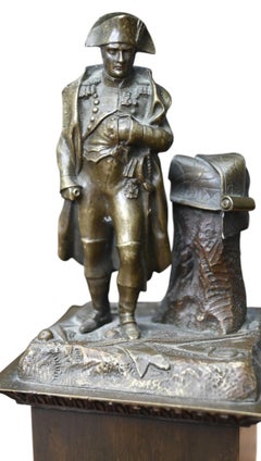 Estatua de bronce antigua del siglo XIX de Napoleón Bonaparte