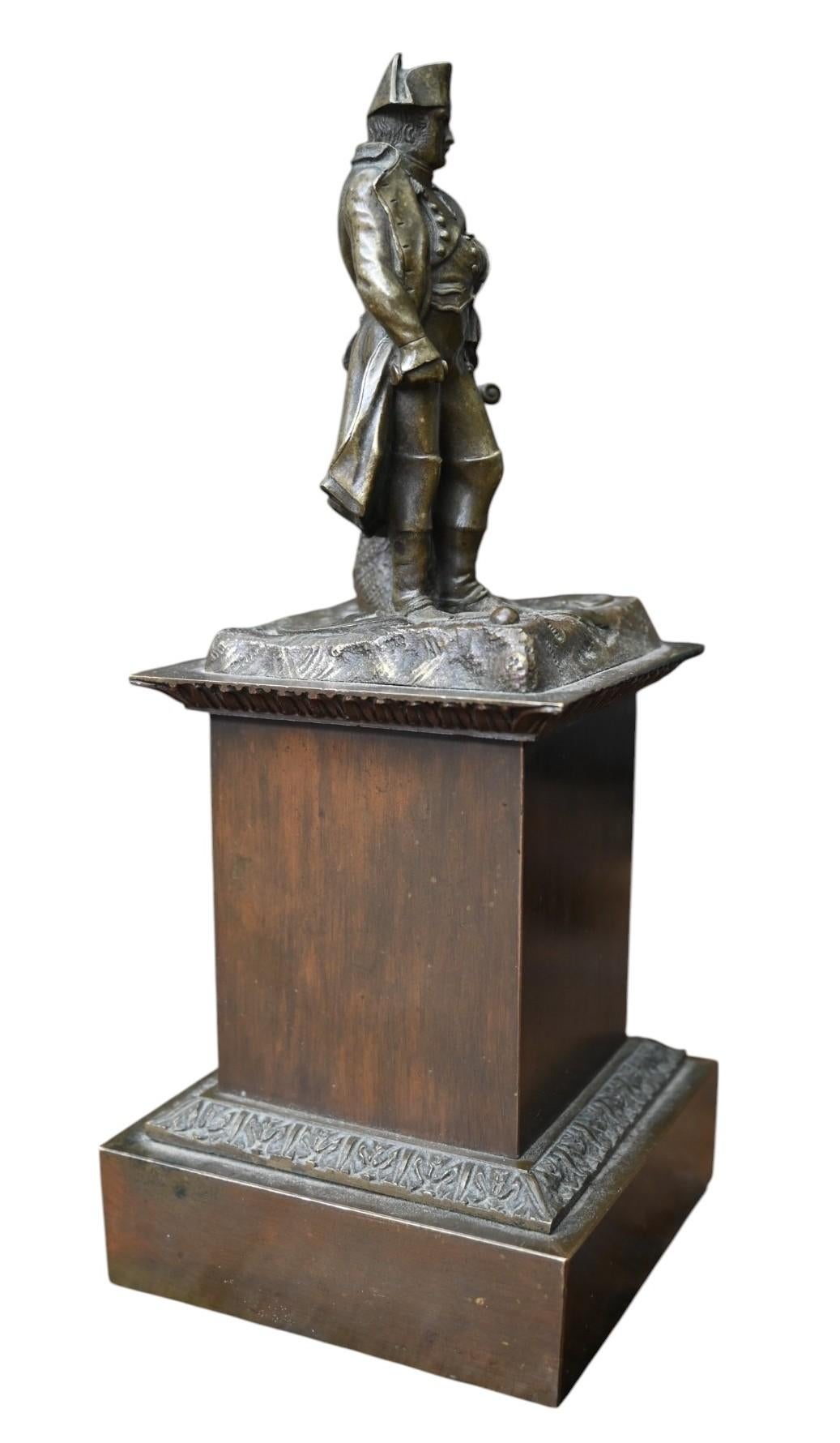 Calco Statua in bronzo antico di Napoleone Bonaparte del XIX secolo in vendita