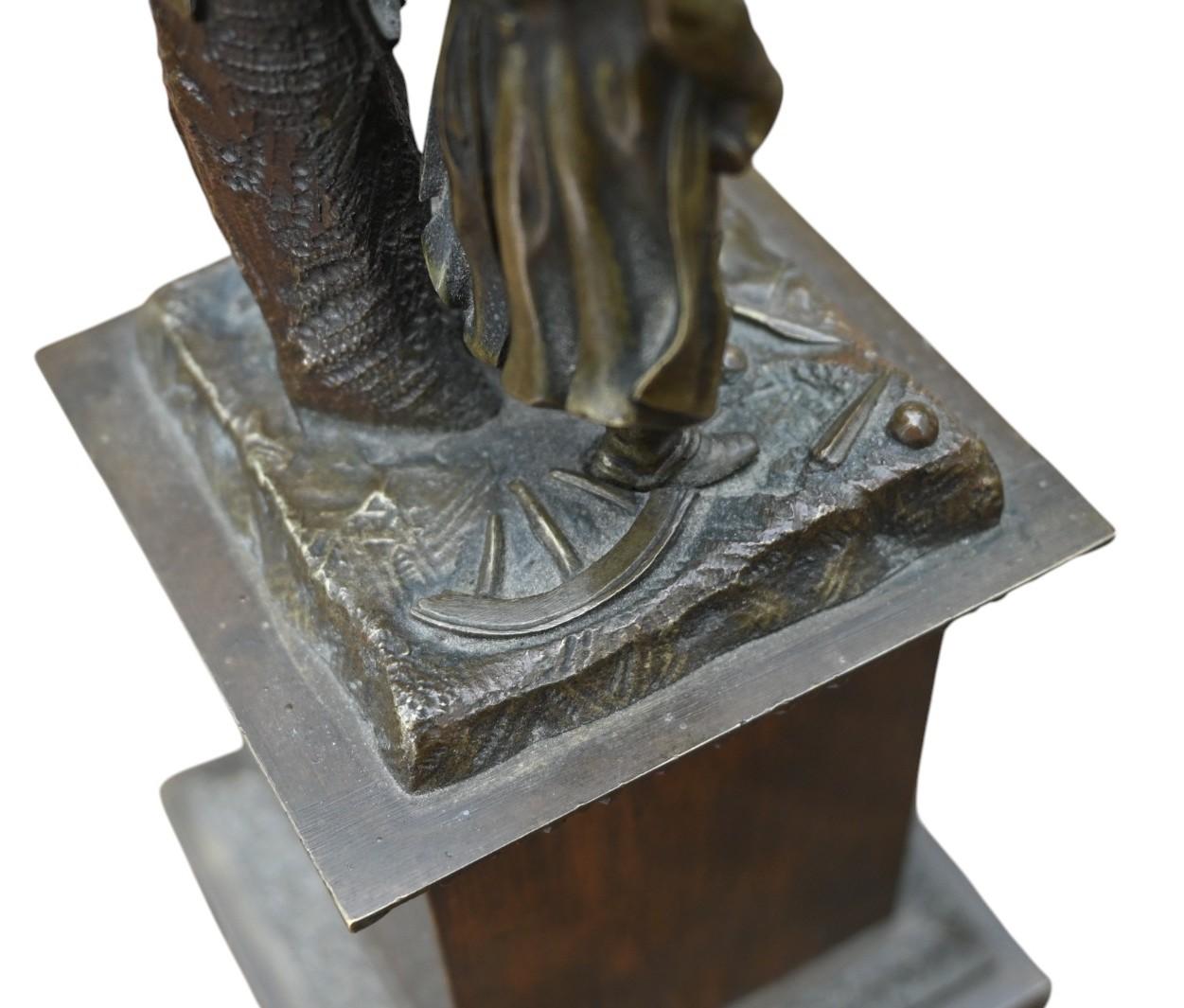 Statua in bronzo antico di Napoleone Bonaparte del XIX secolo In condizioni buone in vendita a Bilzen, BE