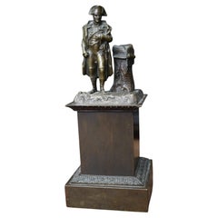 Estatua de bronce antigua del siglo XIX de Napoleón Bonaparte