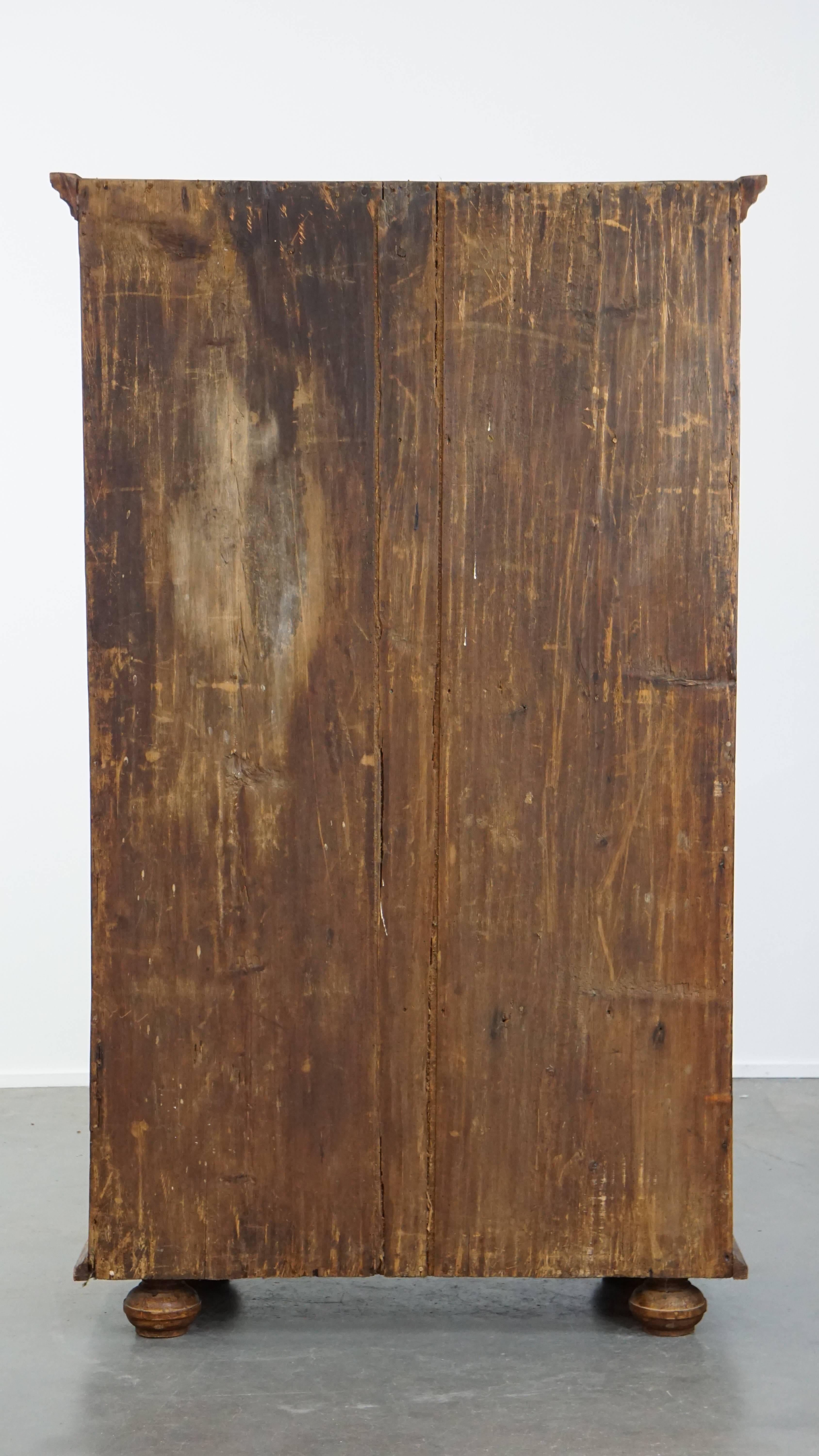 Antikes Buffet/Hochzeitsschrank mit einer Tür aus dem 19. (Handbemalt) im Angebot