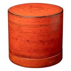 19th century Antique Burmese lacquerware betelnut box from Burma
