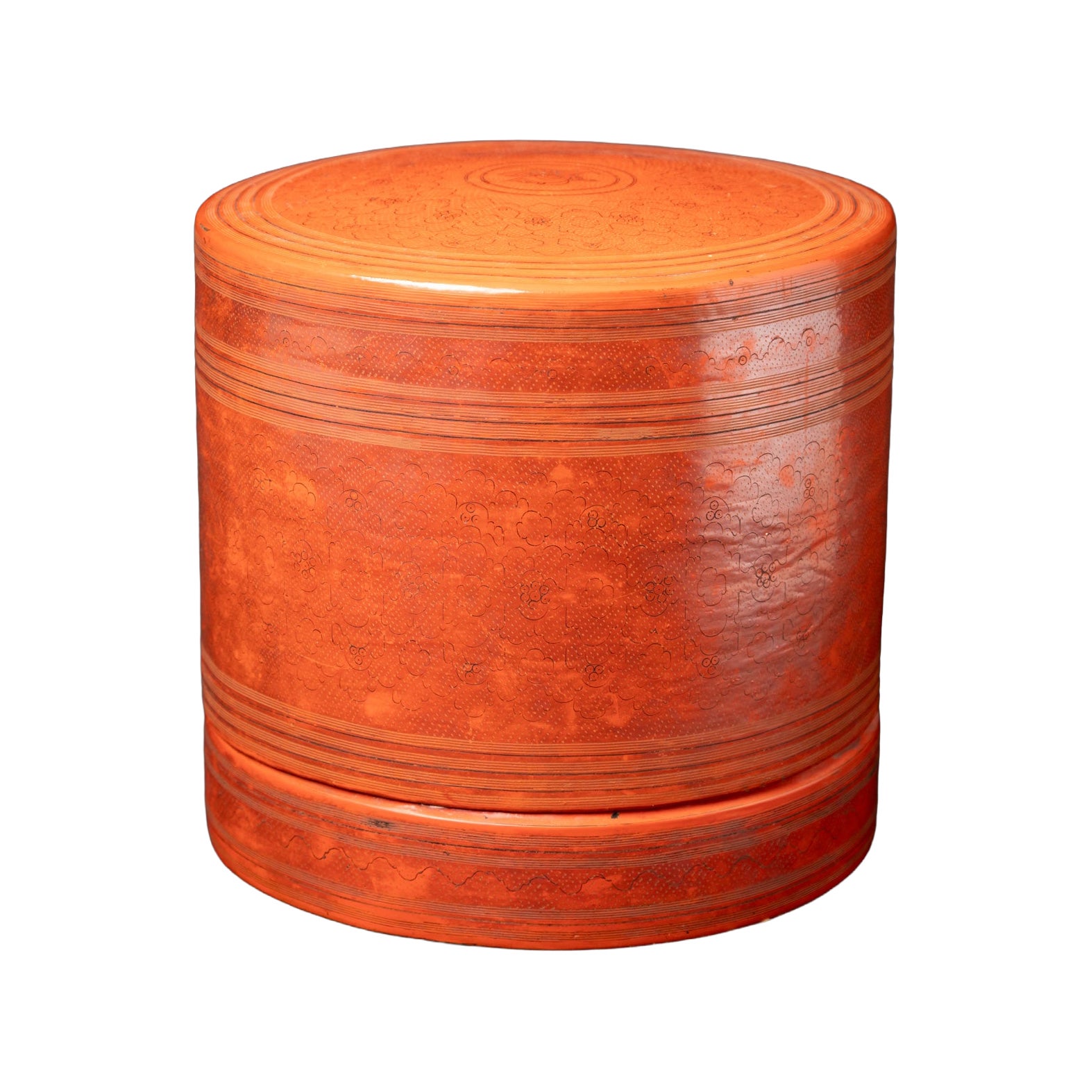 19th century Antique Burmese lacquerware betelnut box from Burma For Sale