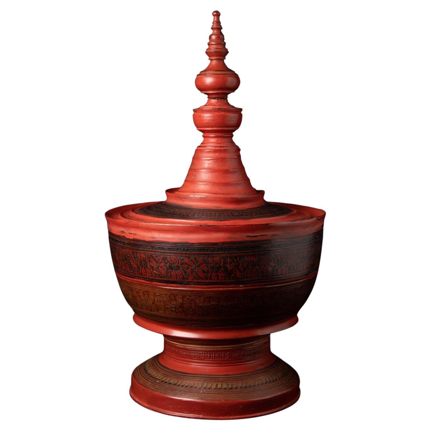  Vase birman ancien du 19ème siècle provenant de Birmanie - Bouddhas originaux