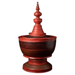  Antikes burmesisches Angebotsgefäß aus Burma aus dem 19. Jahrhundert – Original Buddhas