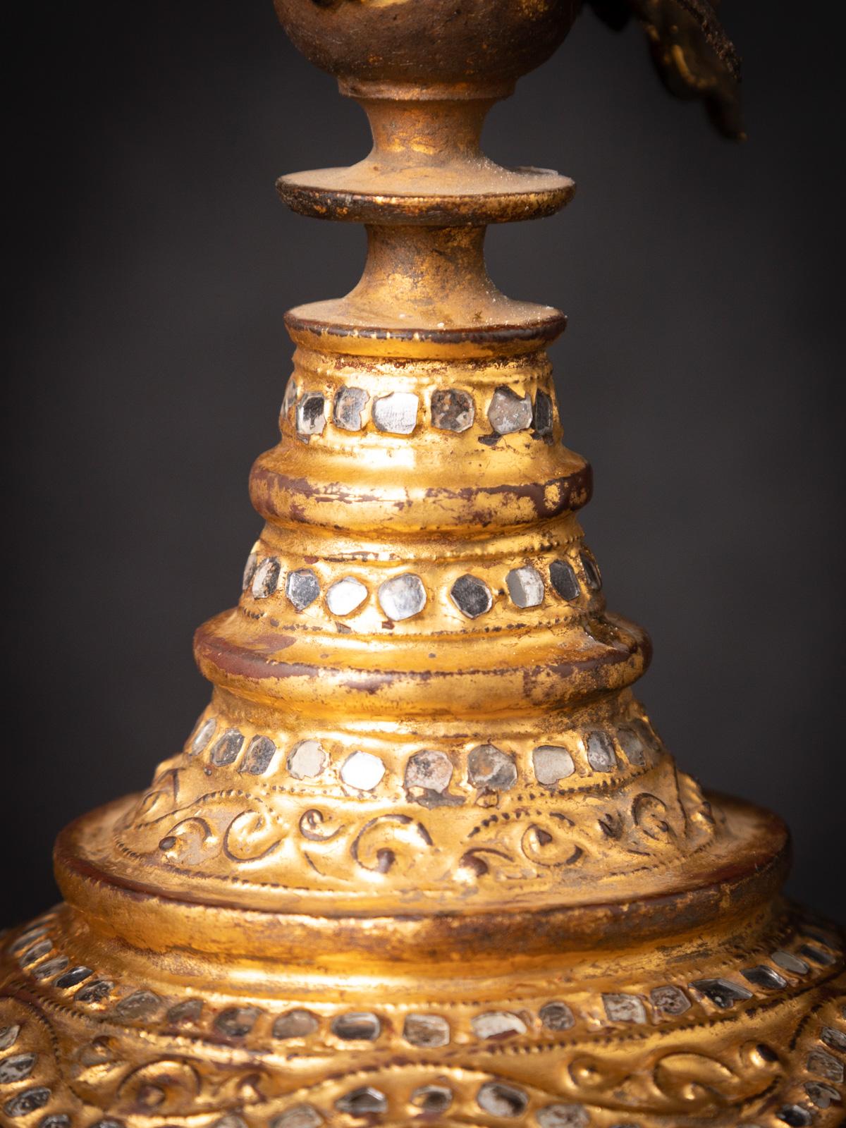 19th Century Antique Burmese offering vessel with Hintha bird  OriginalBuddhas 5
