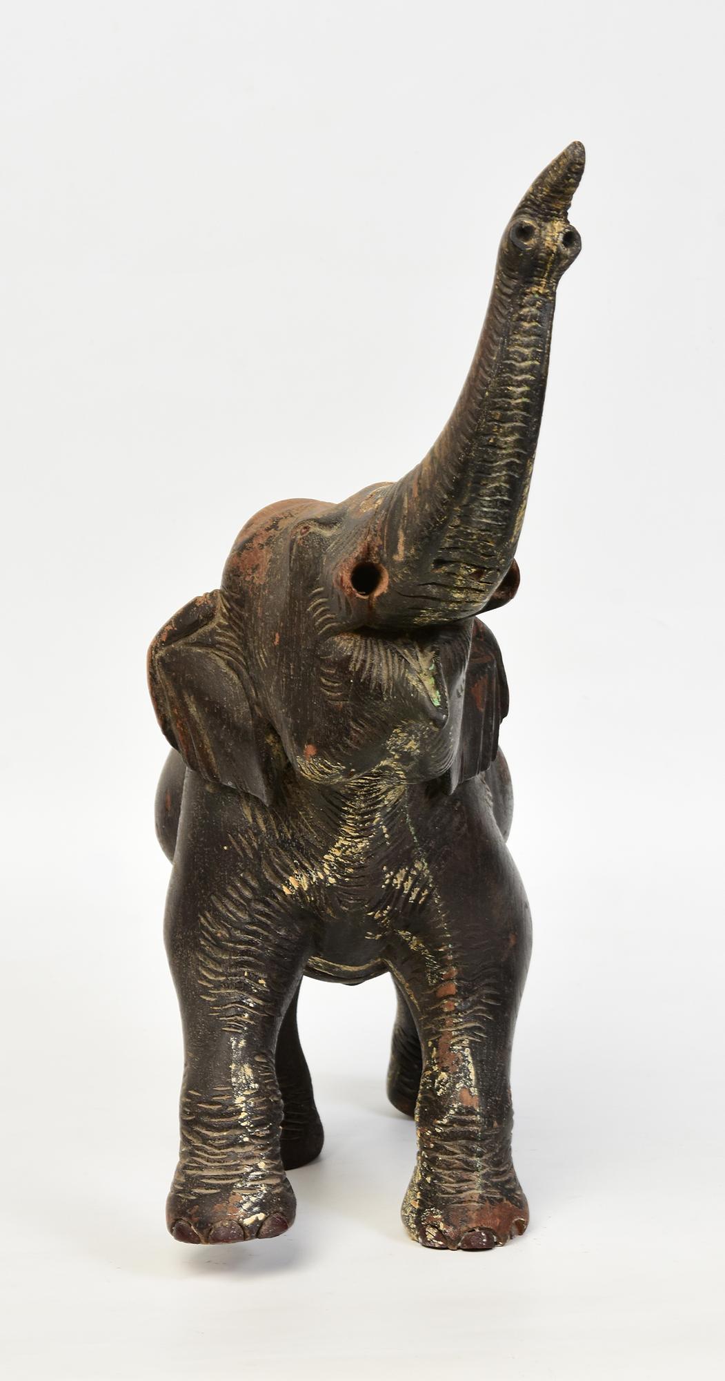 19th Century, Antique Burmese Wooden Animal Elephant For Sale 8