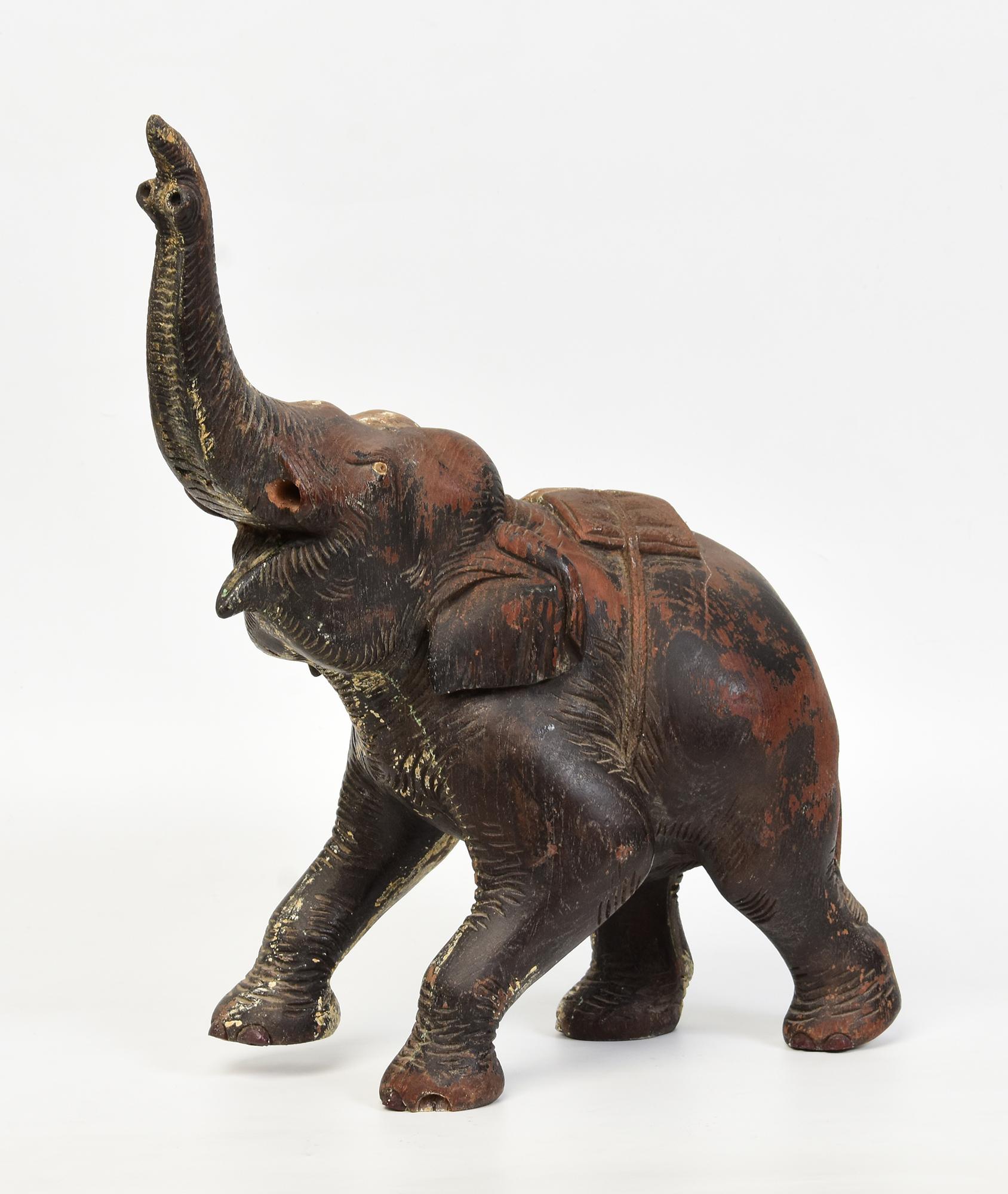 19th Century, Antique Burmese Wooden Animal Elephant For Sale 9