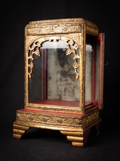 19th century Antique Burmese wooden Buddha temple from Burma