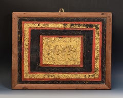 19th Century, Mandalay, Antique Burmese Wood Carving Panel