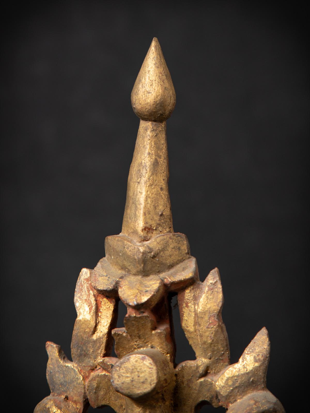 Antico pannello di legno del tempio birmano del XIX secolo in vendita 5