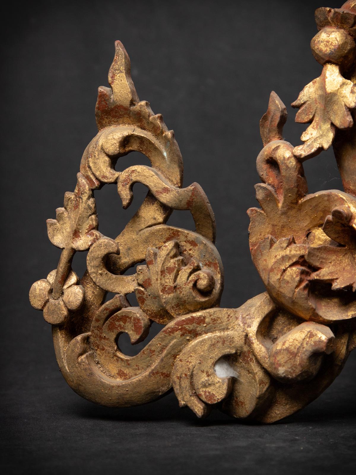 Antico pannello di legno del tempio birmano del XIX secolo in vendita 7