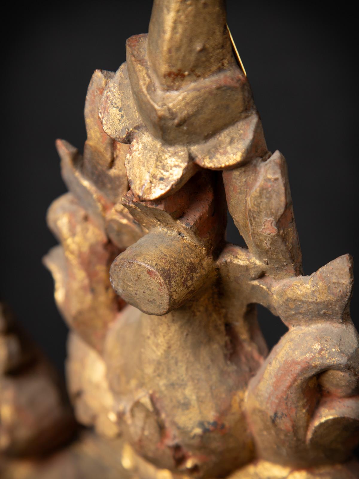 Antico pannello di legno del tempio birmano del XIX secolo in vendita 11