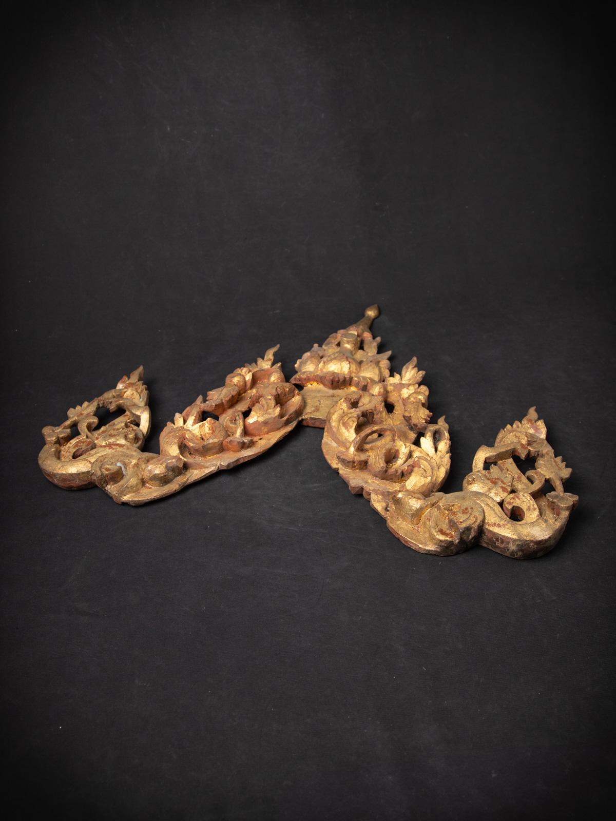 Antico pannello di legno del tempio birmano del XIX secolo in vendita 13