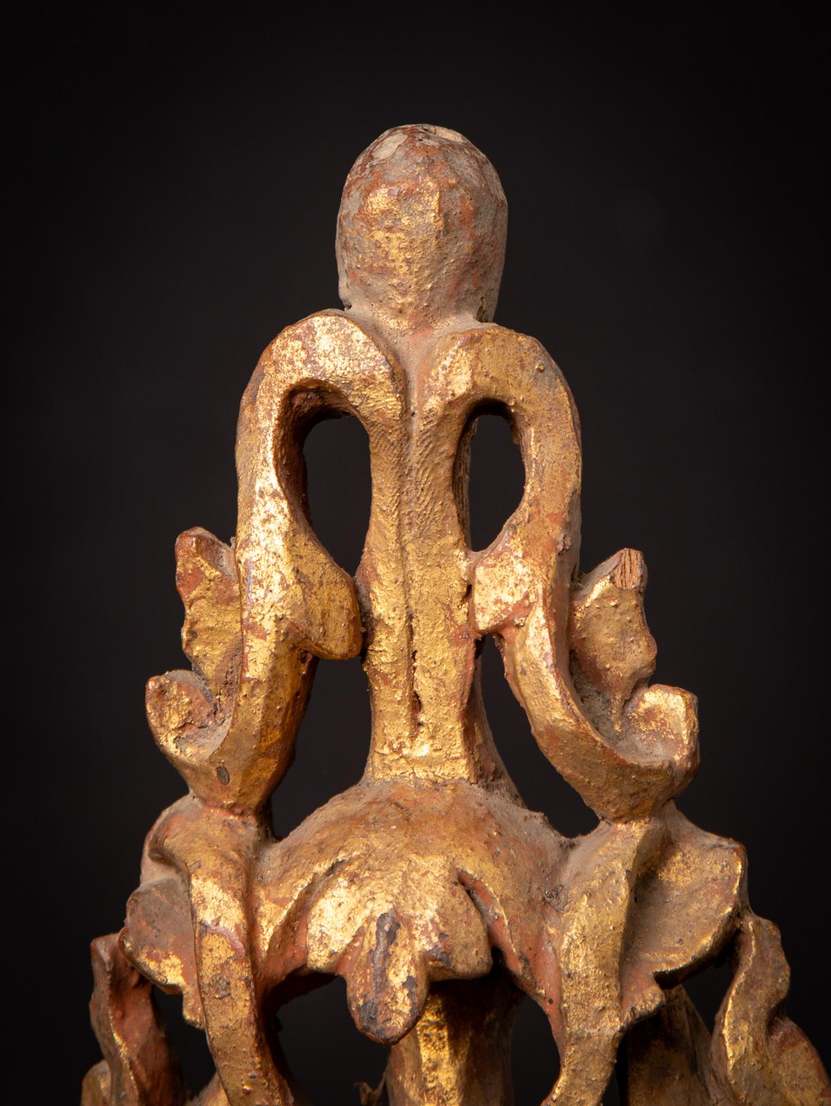 Antico pannello di legno del tempio birmano del XIX secolo in vendita 2
