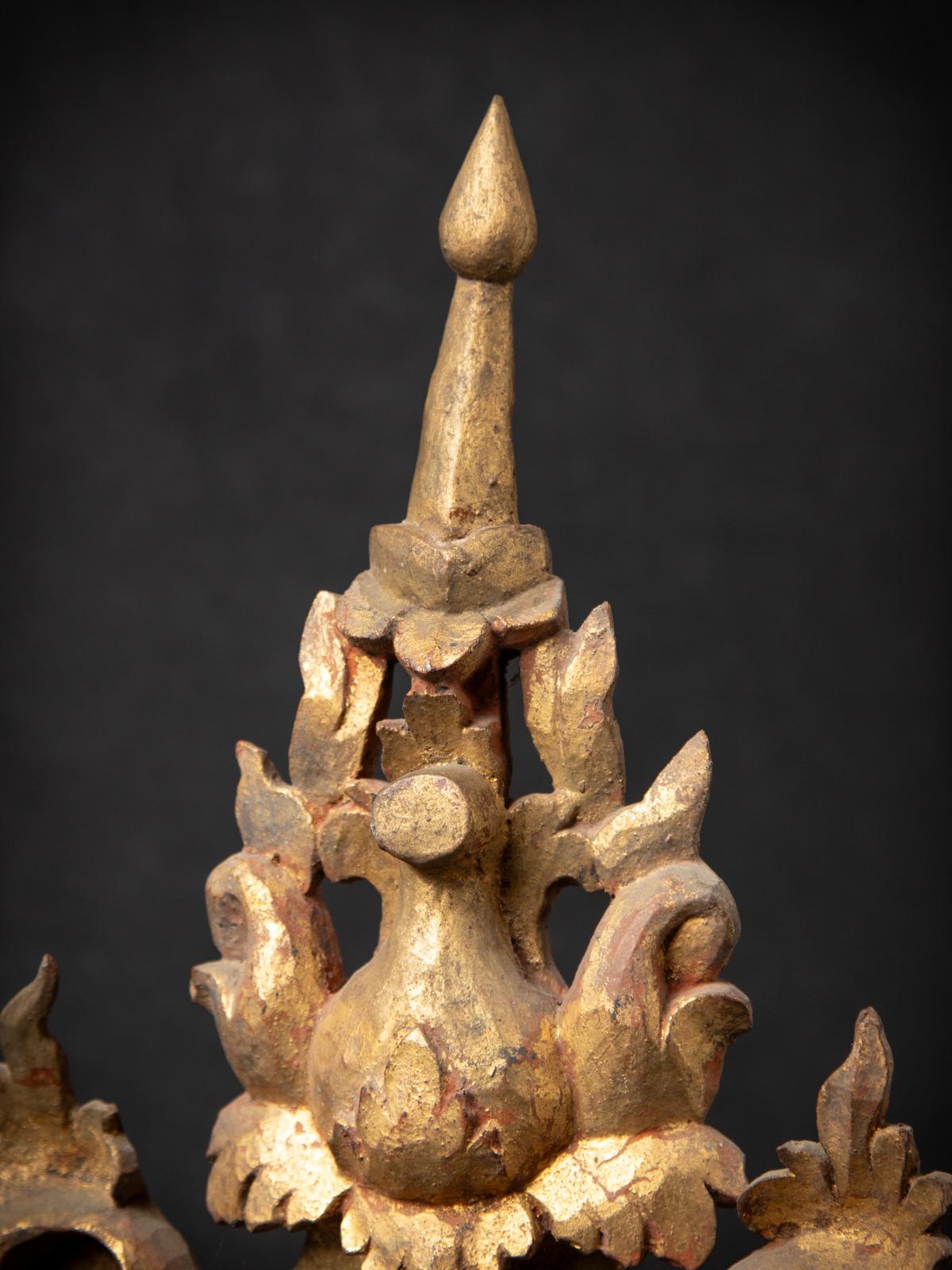 Antico pannello di legno del tempio birmano del XIX secolo in vendita 3