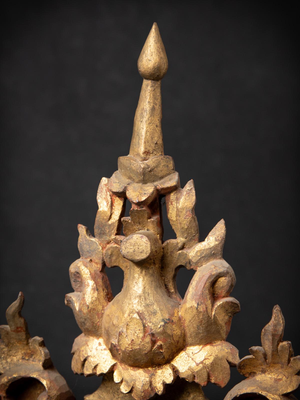 Antico pannello di legno del tempio birmano del XIX secolo in vendita 4