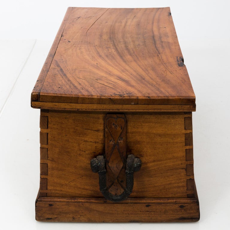 19th Century Antique Camphorwood Canted Sea Chest at 1stDibs