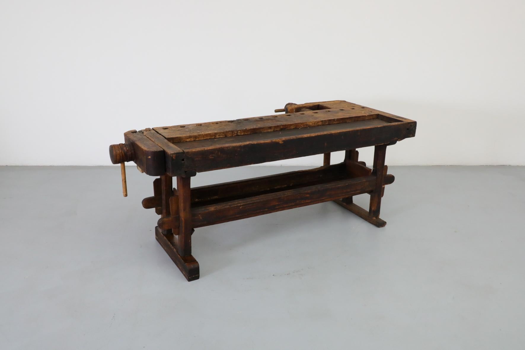 bench de menuisier ancien du 19ème siècle fabriqué en Estonie en vente 7