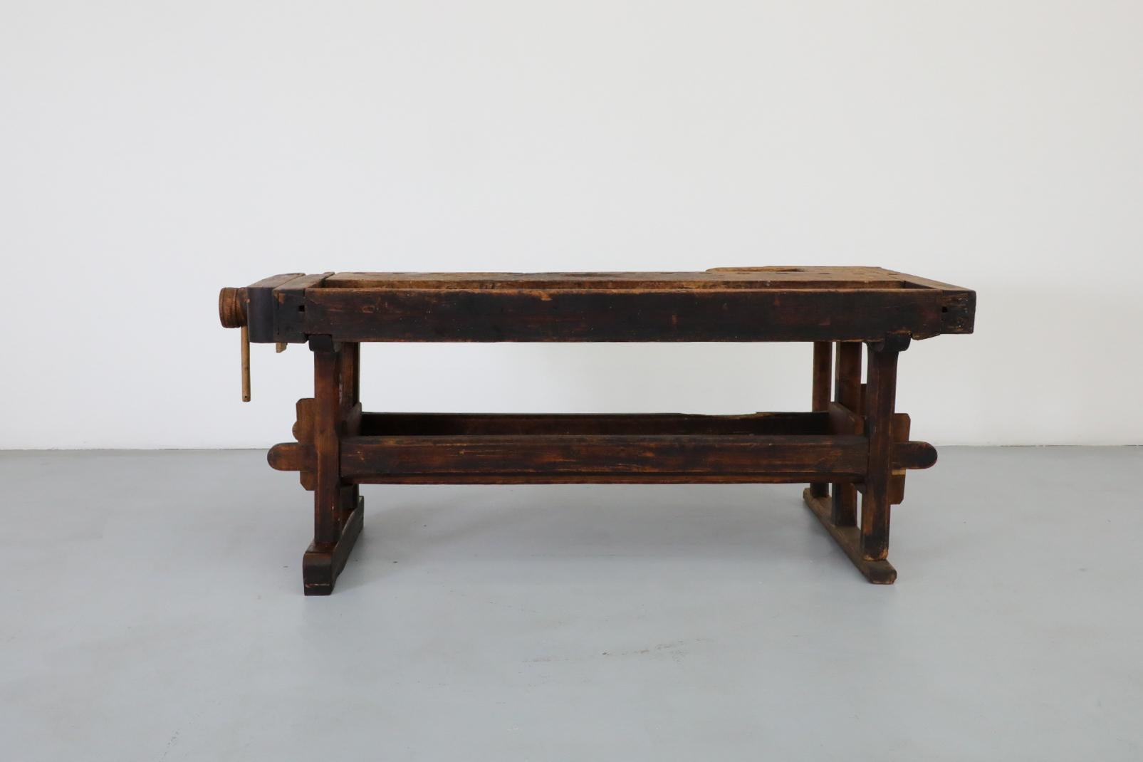 bench de menuisier ancien du 19ème siècle fabriqué en Estonie en vente 8