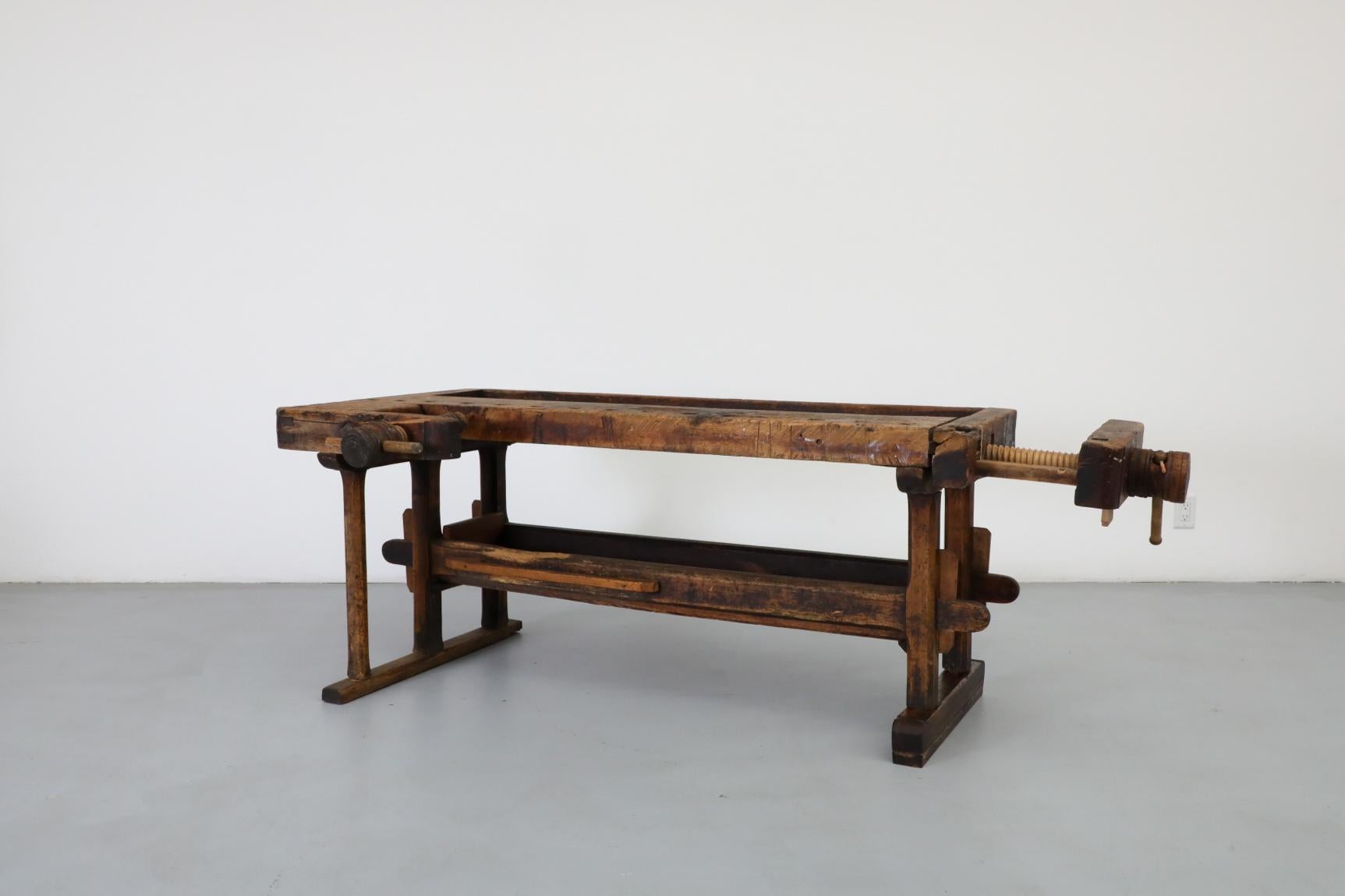 Estonien bench de menuisier ancien du 19ème siècle fabriqué en Estonie en vente