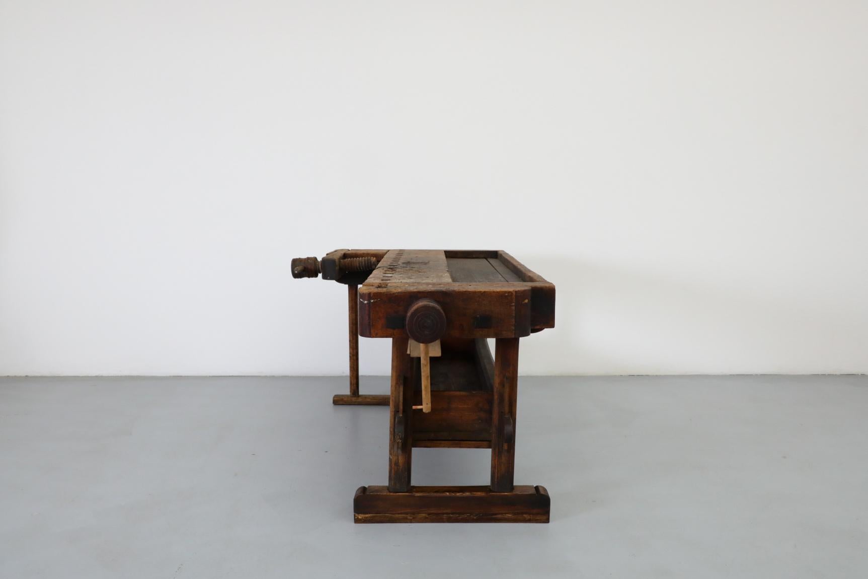 XIXe siècle bench de menuisier ancien du 19ème siècle fabriqué en Estonie en vente