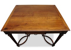 19th Century Antique Museum Hand Carved Walnut Table Adam Weisweiler