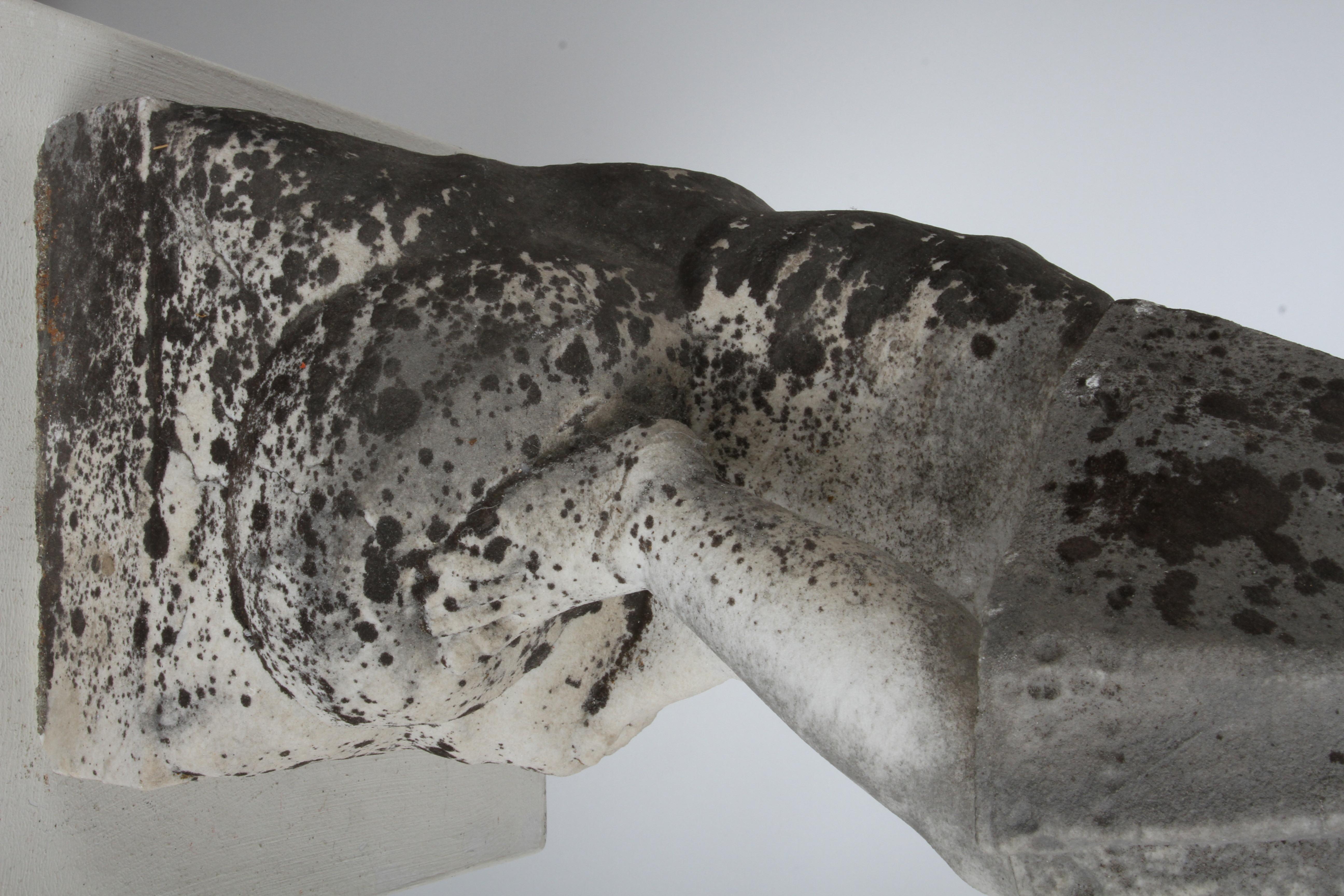 Statue ou sculpture ancienne d'un ange priant dans un jardin du 19ème siècle en vente 11