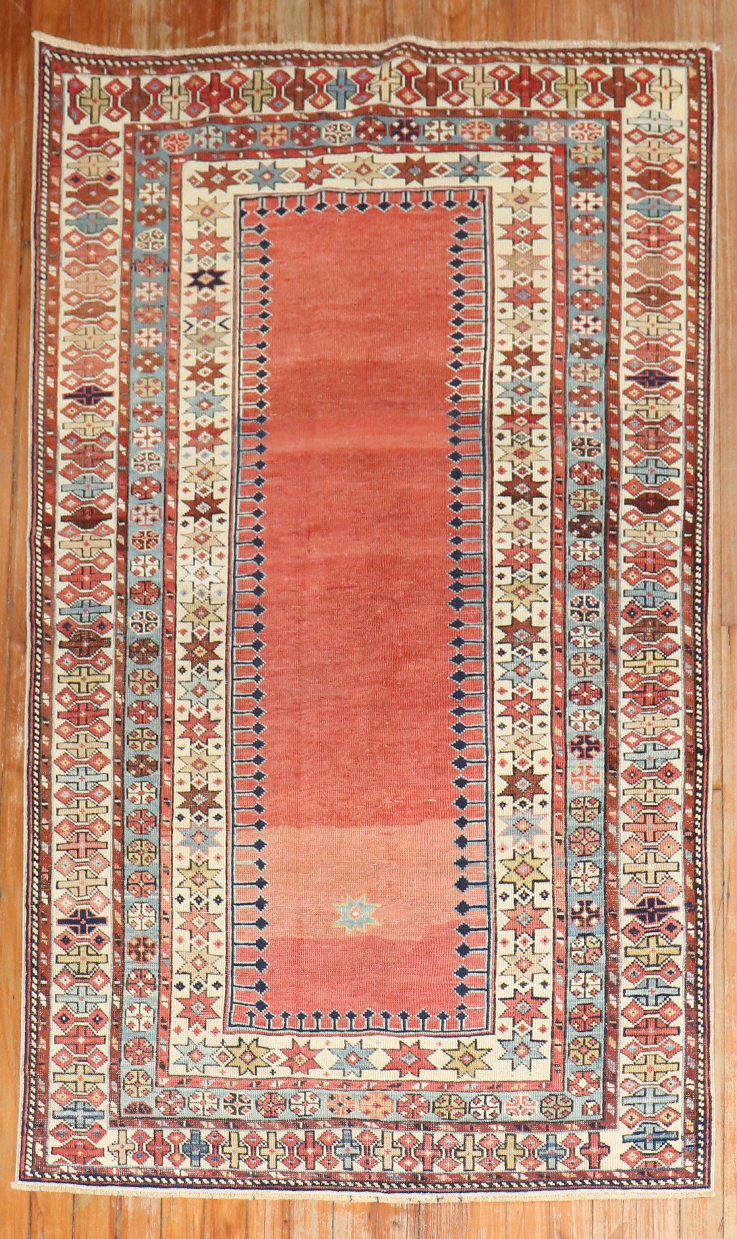 19th Century Tribal Caucasian Shirvan rug

Measures: 3' x 5'4”

Antique Caucasian rugs from the Shirvan district village are still considered one of the best decorative and collector type of rugs from that the Caucasian regions/villages. Similar