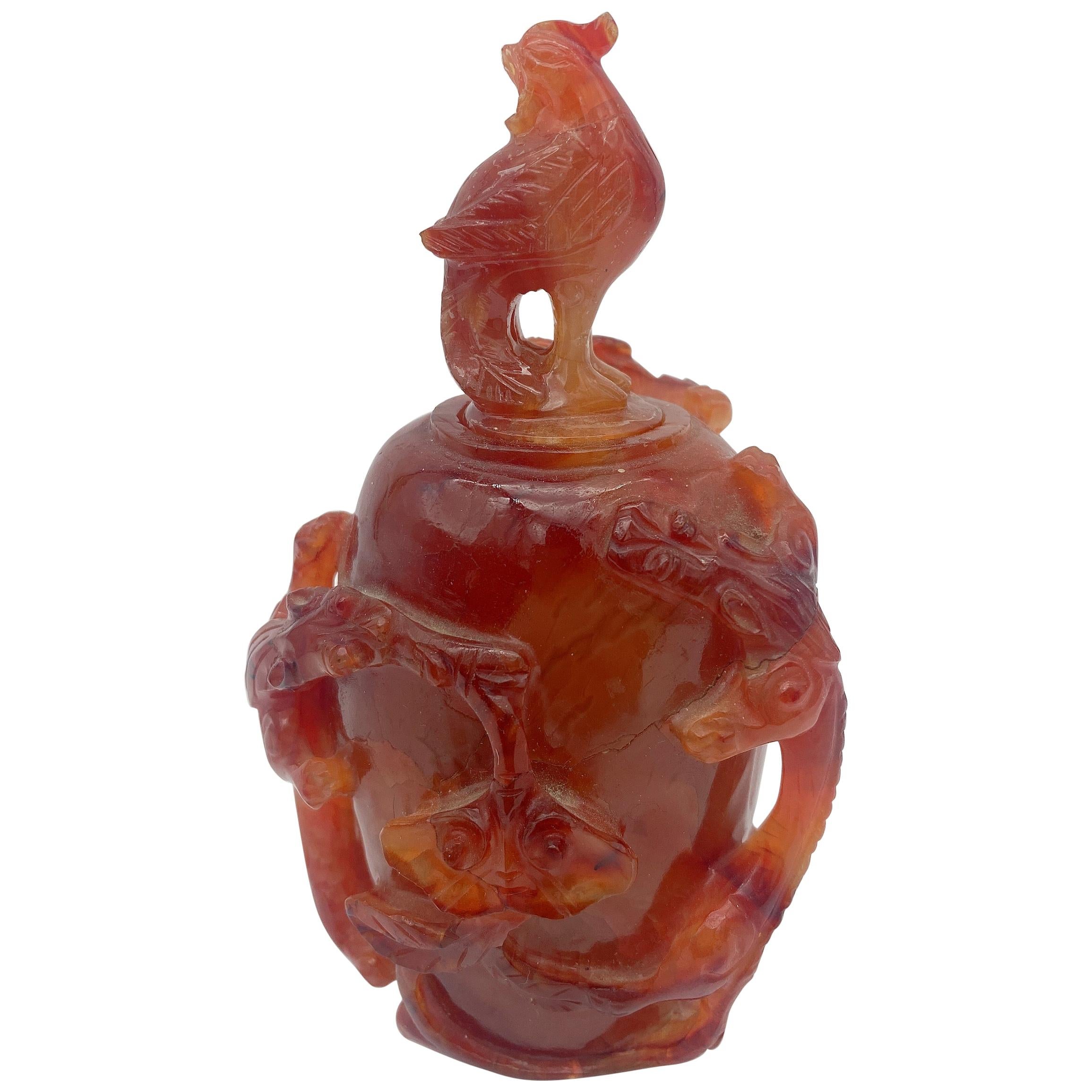 19th Century Antique Chinese Agate Bottle