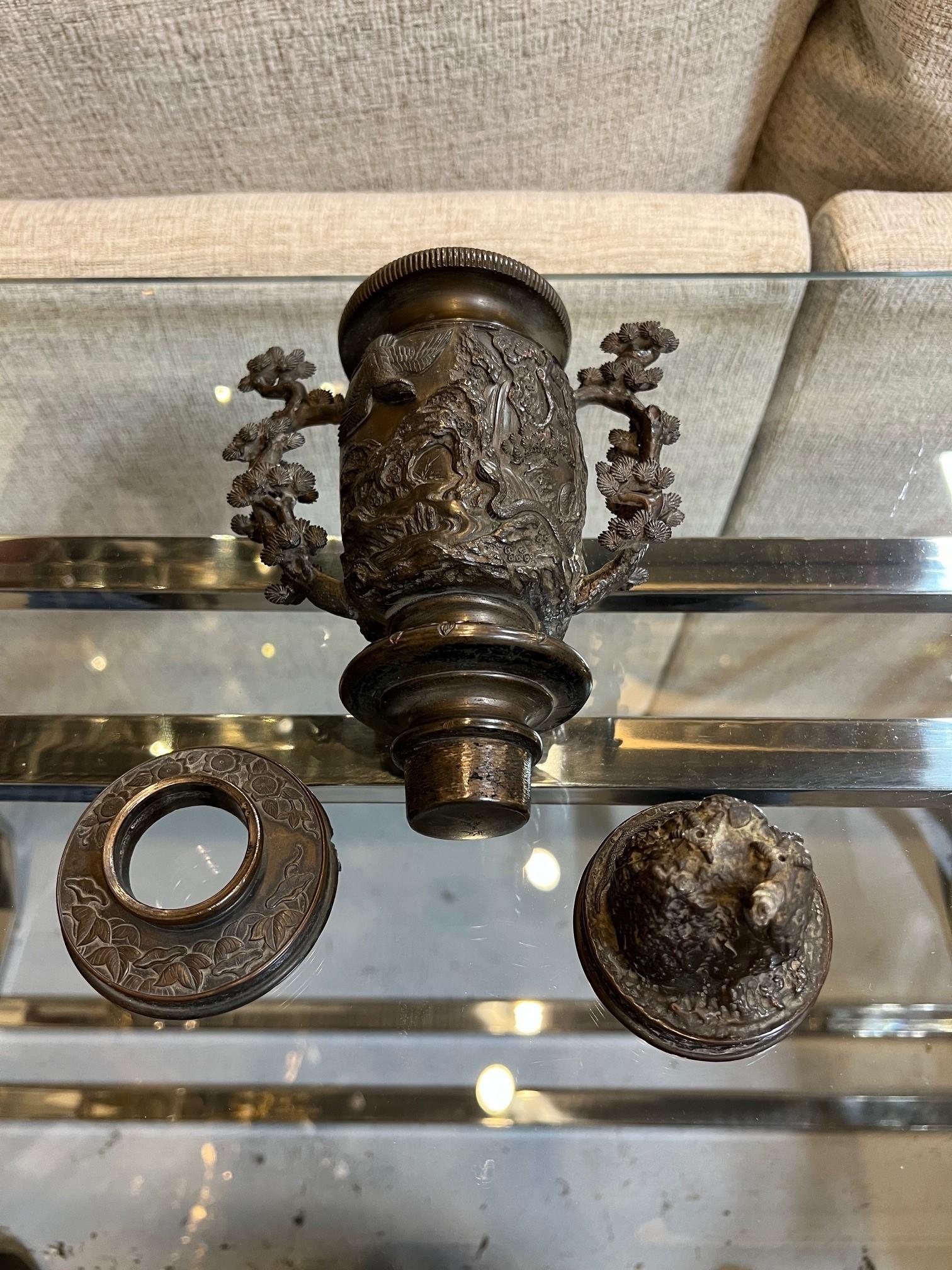 Antiker chinesischer Bronze Censer des 19. Jahrhunderts, Weihrauchbrenner   im Angebot 9