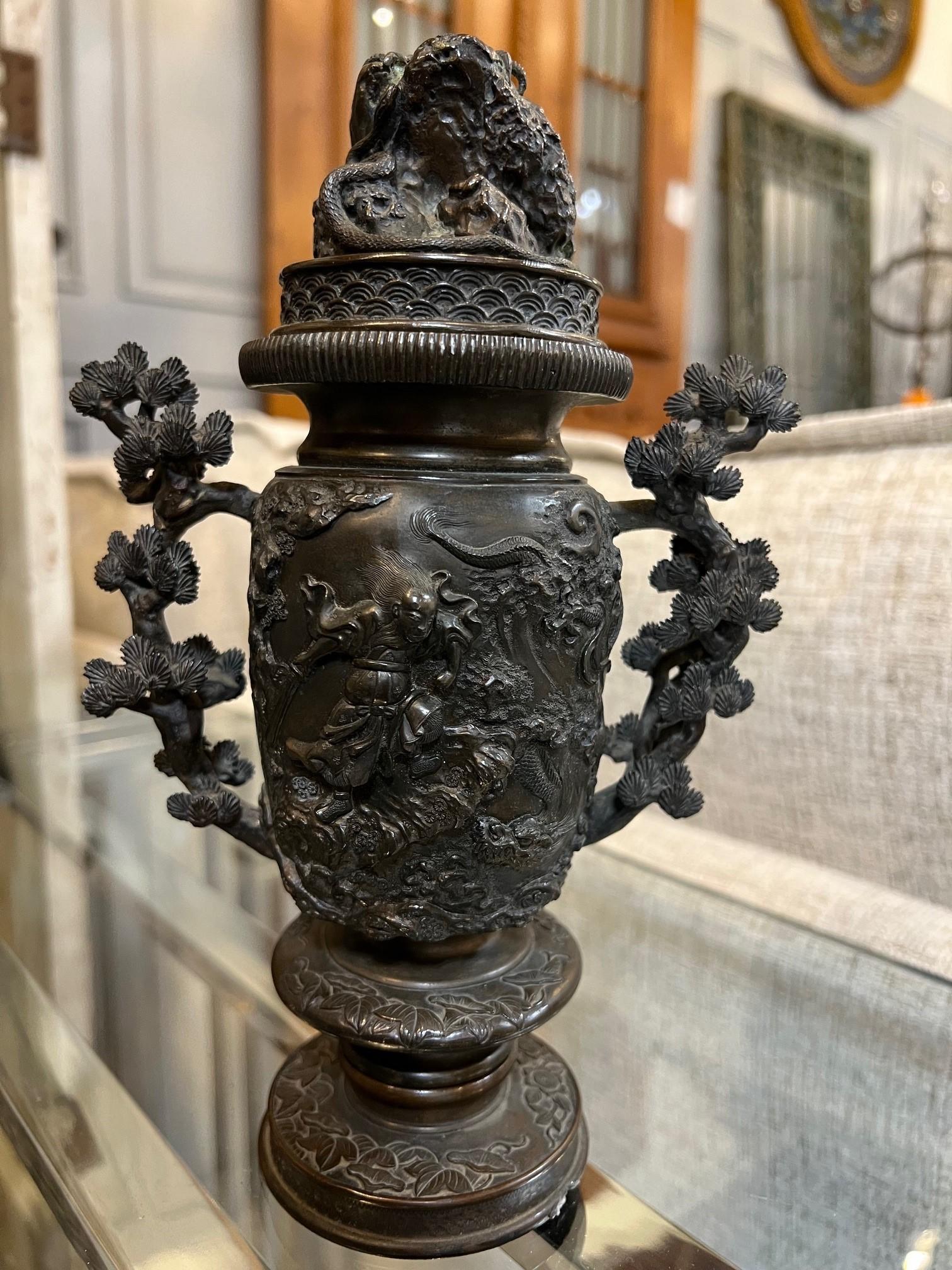 Encensoir chinois ancien du 19ème siècle, brûleur d'encens   en vente 11