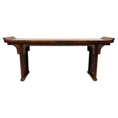  19th Century Antique Chinese Carved Altar Table/Sofa Table/Console More Views