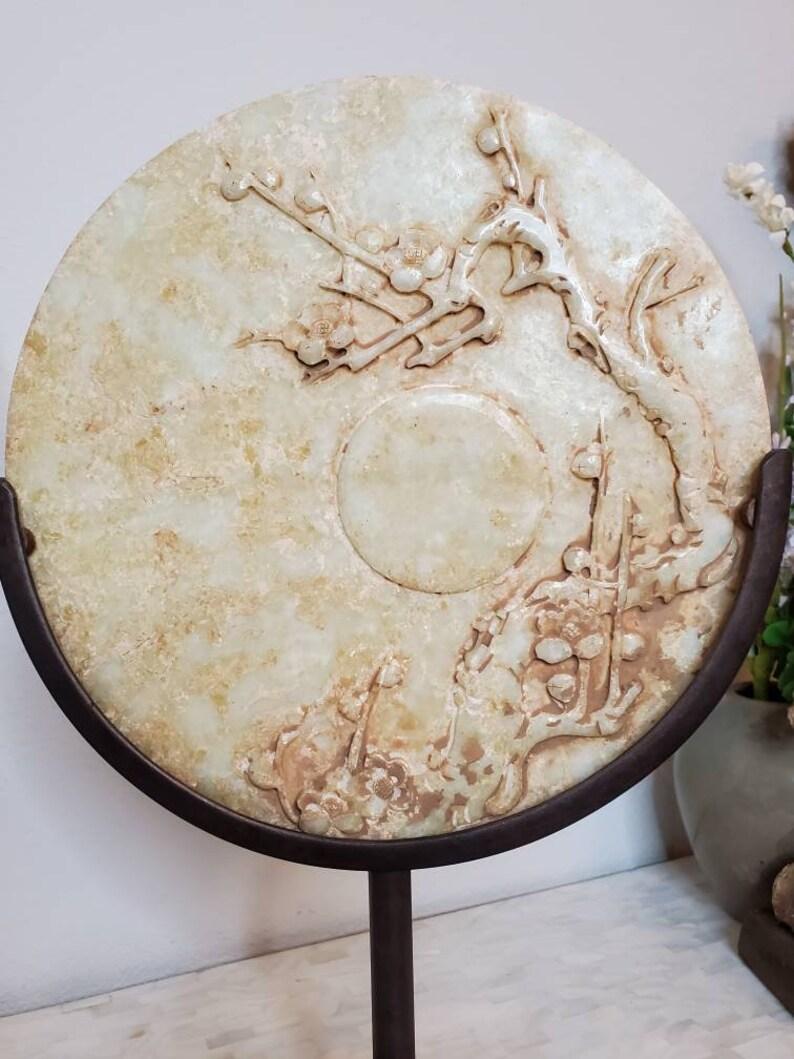 19th Century Antique Chinese Carved Bi Disks, Set of 3 For Sale 1