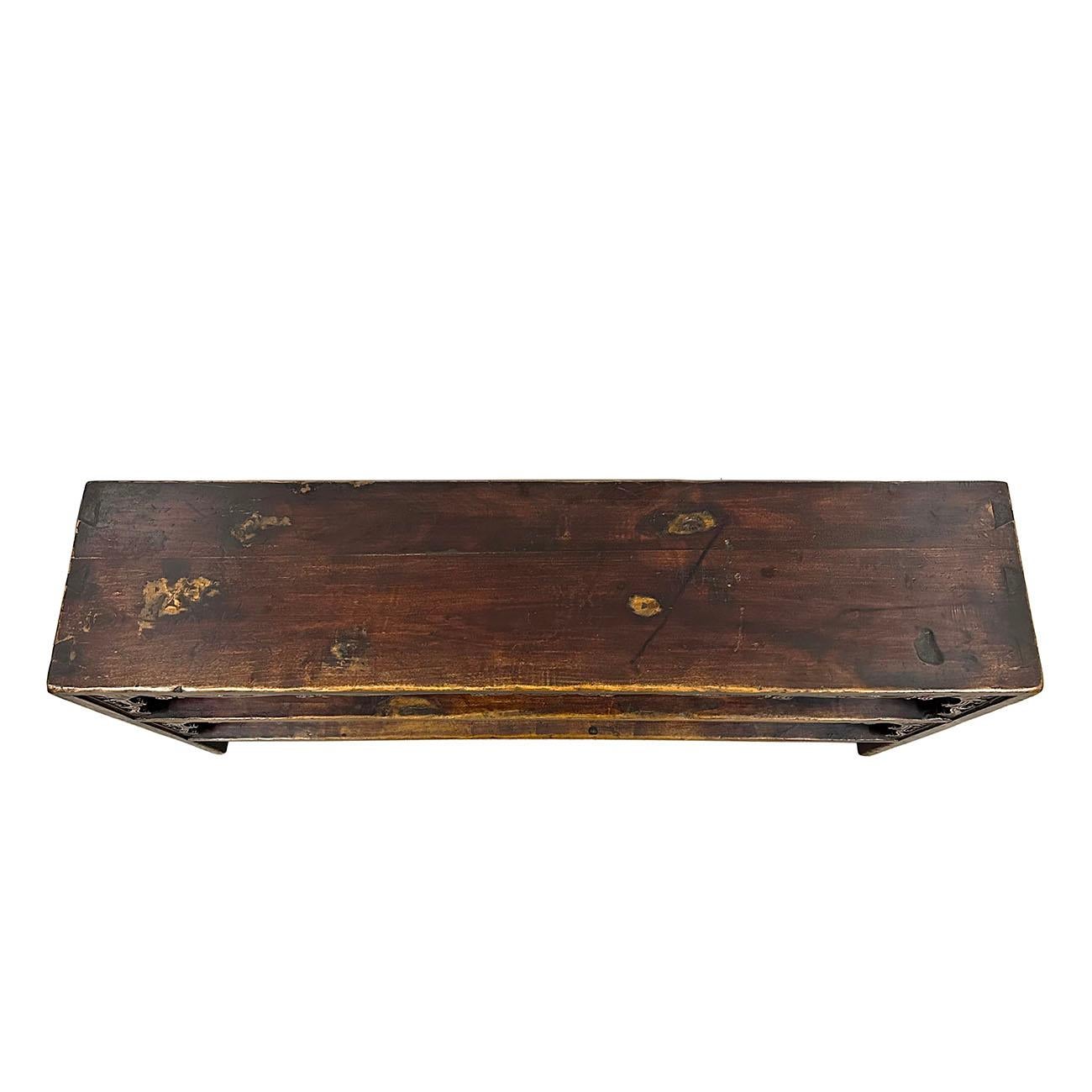 20th Century 19th Century Antique Chinese Carved Display Shelf For Sale