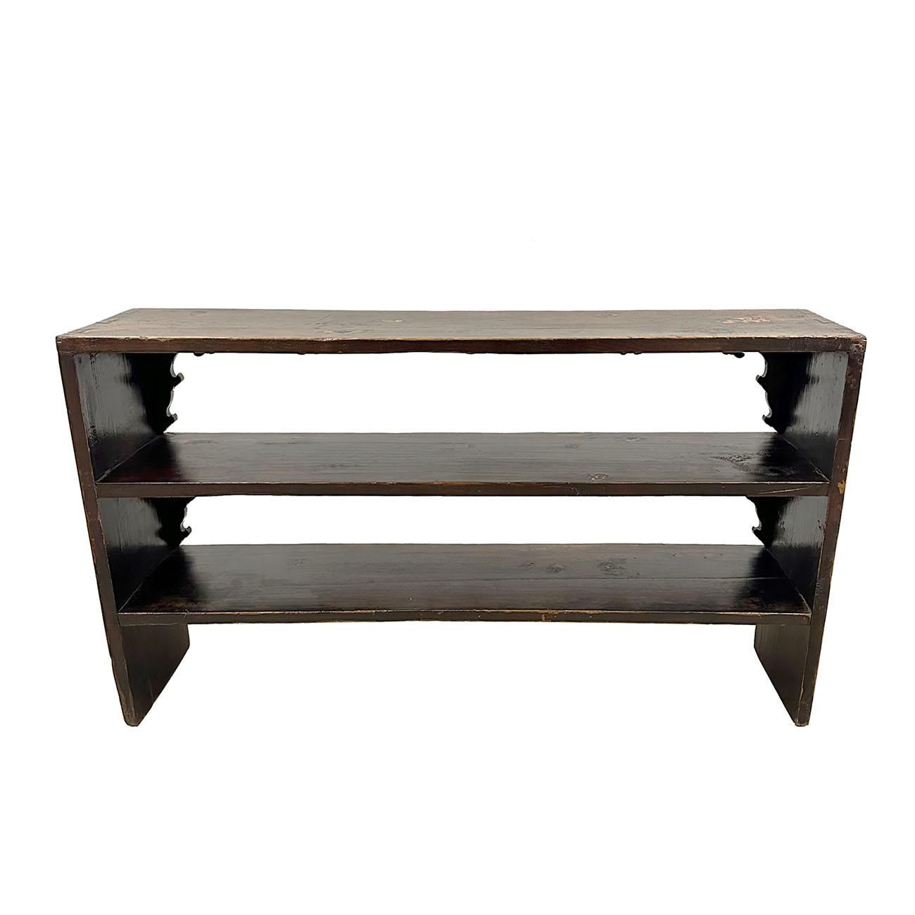 19th Century Antique Chinese Carved Display Shelf For Sale 1