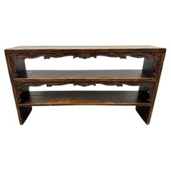 19th Century Antique Chinese Carved Display Shelf