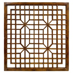 Panneau de fenêtre/arts muraux chinois anciens du 19ème siècle en bois sculpté