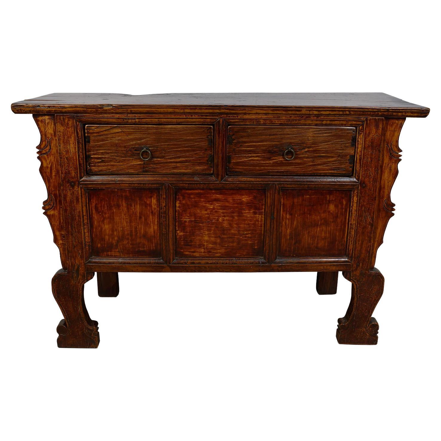 19th Century Antique Chinese Credenza, Sideboard, Buffet Table For Sale