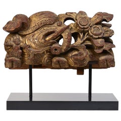 19th Century, Antique Chinese Elephant Wood Carving