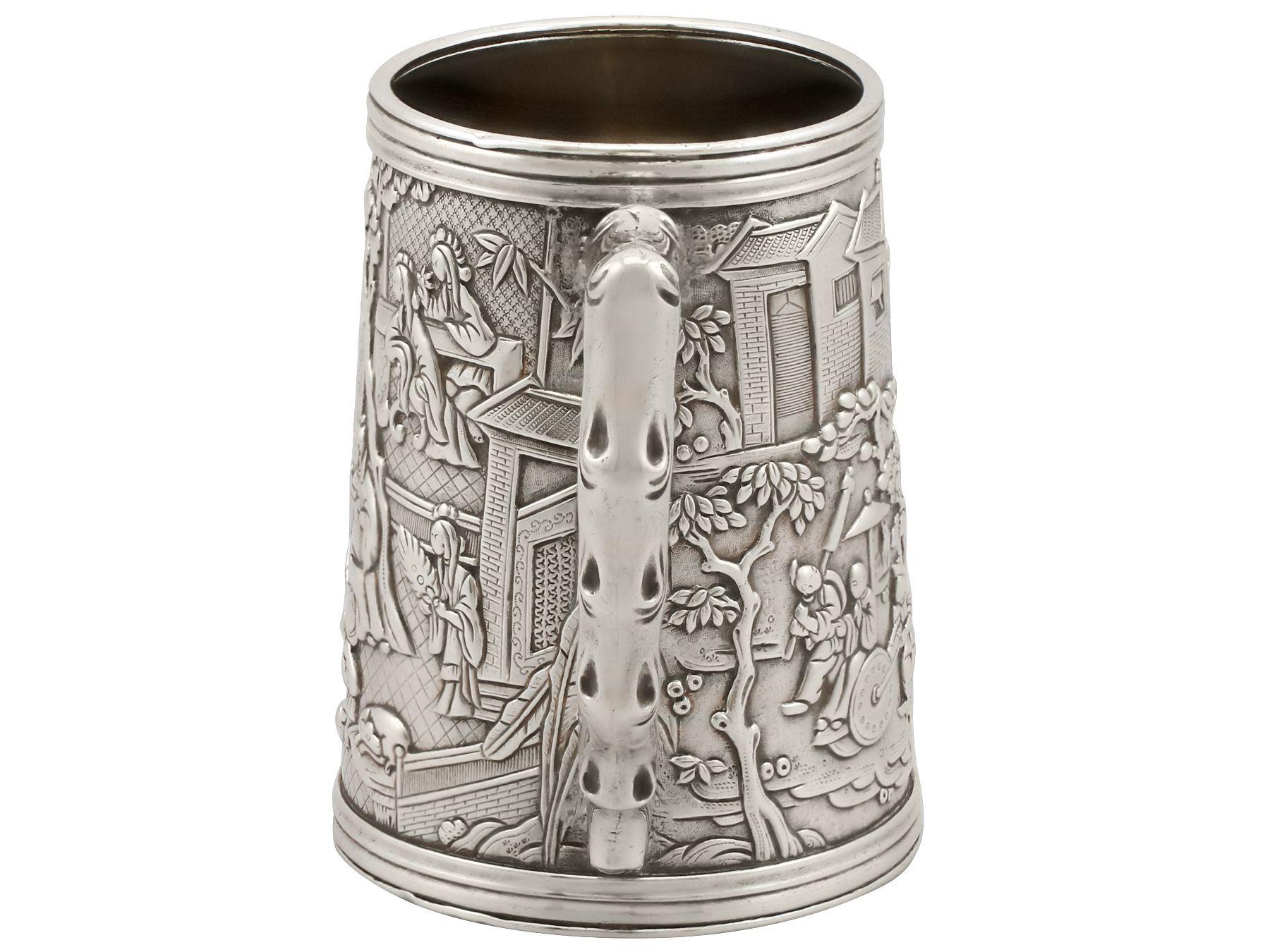 Early 19th Century 19th Century Antique Chinese Export Silver Mug