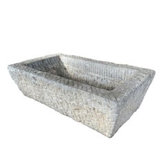 19th Century Antique Chinese Hand Chiseled Stone Trough, Planter