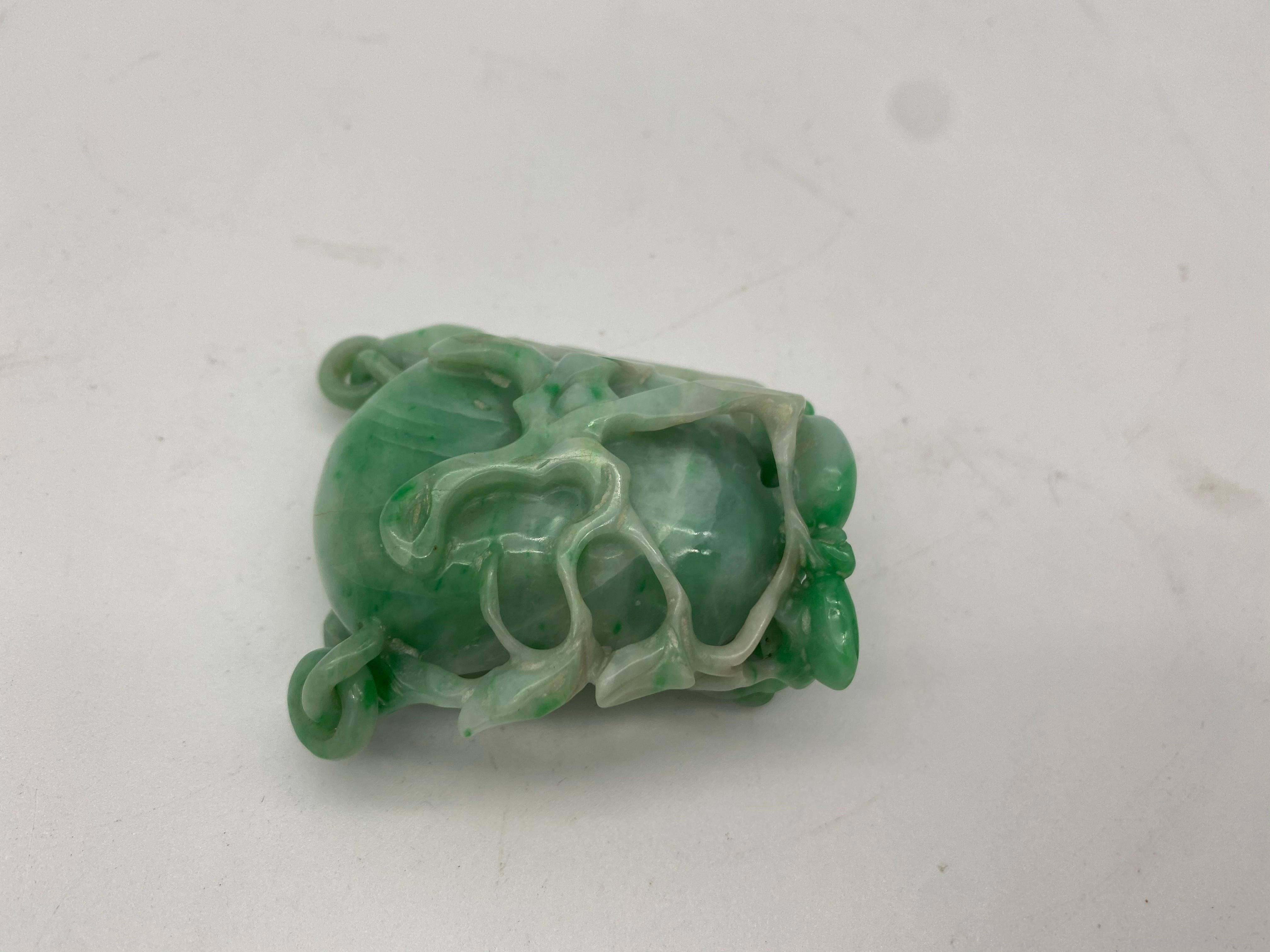 19th Century Antique Chinese Jadeite Brush Washer with Dragon For Sale 2