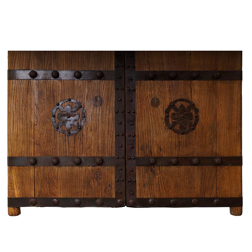 Chinese Export 19th Century Antique Chinese Large Court Yard Door Panels-Pair For Sale