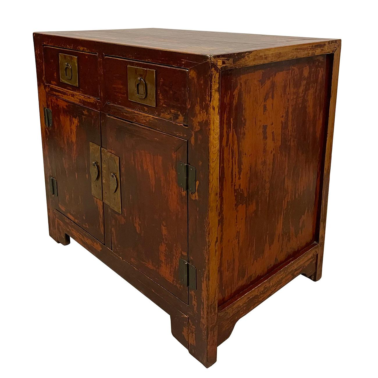 Size: 33.5in H x 34.5in W x 22in D
Drawer: 4.5in H x 12in W x 17in D
Door opening: 18in H x 29in W
Origin: China
Circa: 1850 - 1900
Material: Wood
Condition: Solid wood construction, Well balance, sturdy, normal age wear.

Description: This