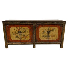 19th Century Antique Chinese Mongolia Twin Cabinet/Buffet Table, Sideboard